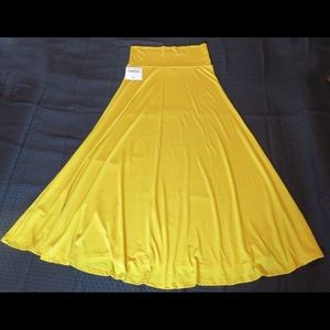 LULAROE MAXI SKIRT NEW W/TAGS M YELLOW.
